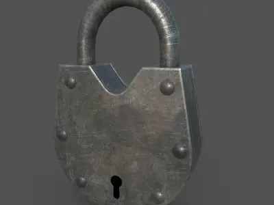 Metal Lock  Low-poly 3D model