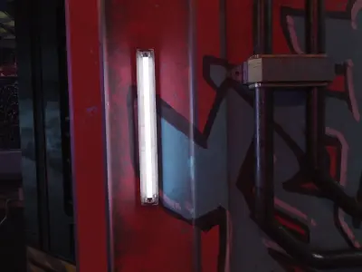 Fluorescent Lamp Low-poly 3D model