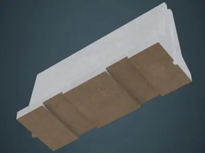 Concrete Barrier 3A Low-poly 3D model