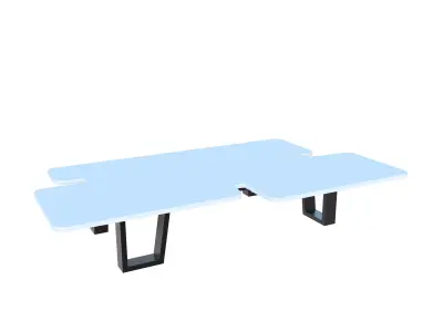 MODERN COFFE TABLE minimalist metal shape 3D model