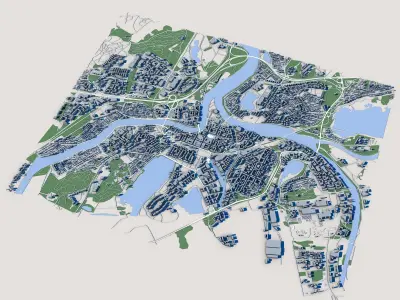 Karlstad City Sweden 3D model