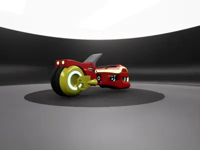 Futuristic bike 3D model by IRONAYUSH