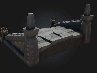 Ancient Stepped Altar  Sacred Heights of Forgotten Rituals 3D model