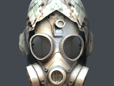 Helmet 3d model military combat Low-poly  Low-poly 3D model