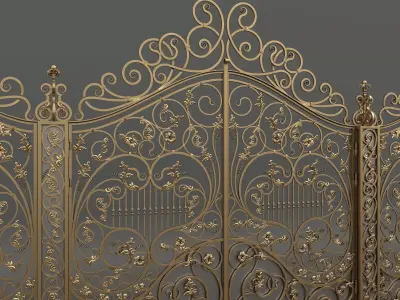 Classic European style Mansion Gate 7 3D model