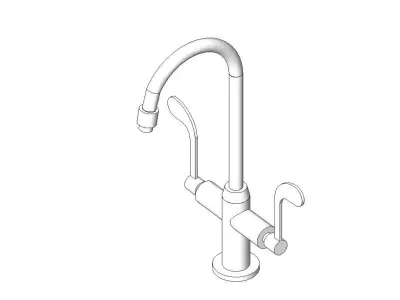 Kohler Sink Faucet with wristable Handles 3D model