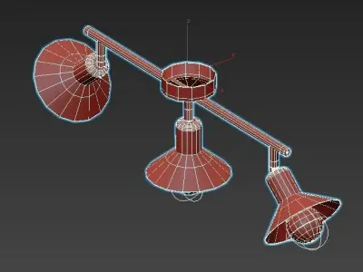 Vitaluce 3 ceiling light with three lights 3D model