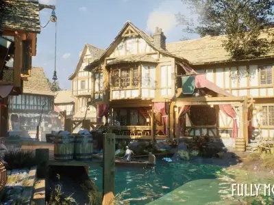 Townsmith - Modular Medieval Town Low-poly 3D model