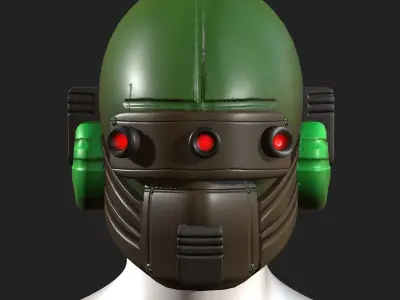 Helmet scifi fantasy futuristic military  Low-poly 3D model buy