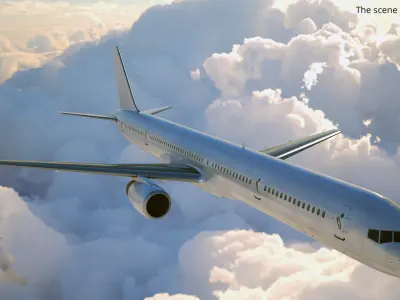  Civil Passenger Jet Aircraft Rigged 