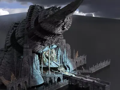 Covenant City Telescopes Ships 2 Kit bash  3D model