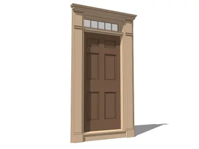 Entrance classic door 3D model buy