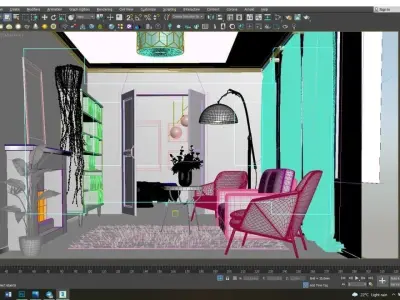 living room 3D model