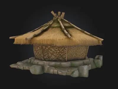 Thatch Roof Cottage  Cozy Charm of Countryside Living 3D model