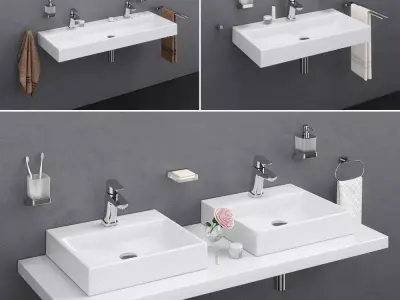 Washbasin RAVAK  Natural 3D model
