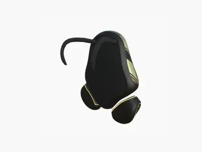 SciFi Backpack H03 Black Gold - Fashion Character Design Low-poly 3D model