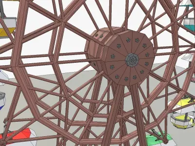 Fantasy Ferris Wheel Low-poly 3D model