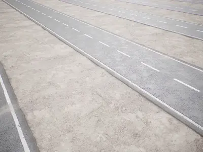 PBR Desert Road Texture Texture