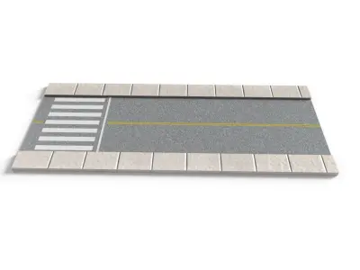 Road Pack Low-poly 3D model