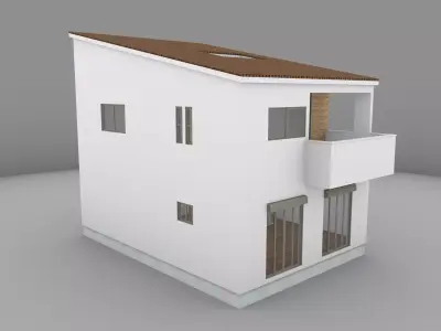 House model for background 04 Low-poly 3D model
