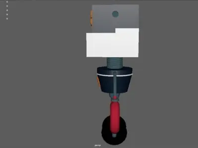 Cube Bot Low-poly 3D model