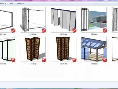 Architectural Folding door Free 3D model