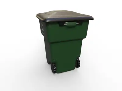 Urban Trash Container Low-poly 3D model