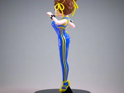 Mini Chun Li Alpha Outfit 03 - Street Fighter Game Figure 3D print model