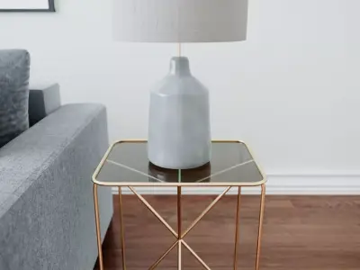 Modern Lamp Porcelain Body Corona Low-poly 3D model