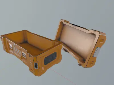SciFi Container Low-poly 3D model