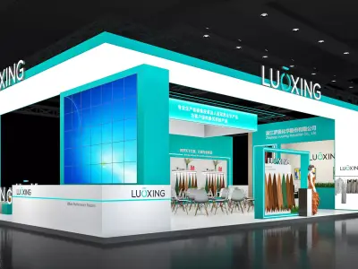 Booth Exhibition Stand Stall 10x15m Height 440cm 4 Open 3D model 3D model