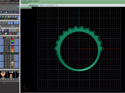 Stepped Channel gold ring 3D print model