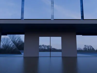 Modern Glass Building Skyscraper 3D model