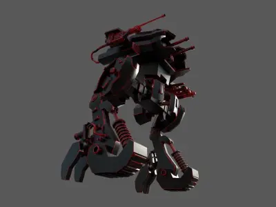Mech Military Low-poly 3D model