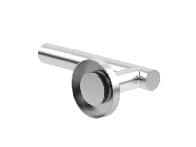 Straight Satin Stainless Steel Door Handle 3D model
