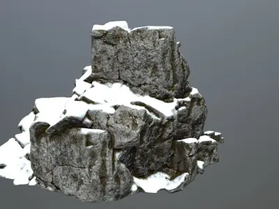 buddha rock  Low-poly 3D model