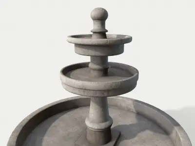 Fountain Low-poly 3D model order