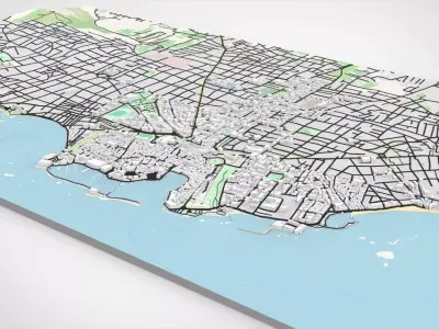 Cityscape La Canea Crete Greece 3D model