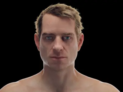  Male Body Skeleton Ligaments and Muscles Static 