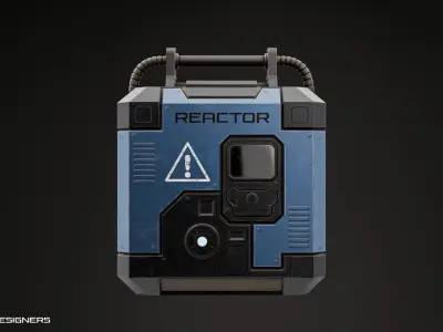 Sci-Fi Reactor - Sci-Fi Generator Low-poly 3D model