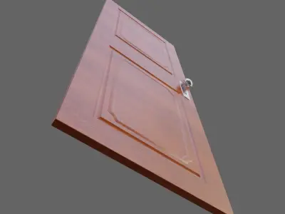 Wooden Door - Porta de Madeira Low-poly 3D model