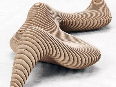 Parametric bench n6 3D model