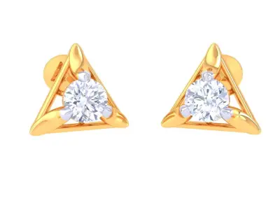 Solitaire Super Light Weight Earring Pendant Set 3D print model