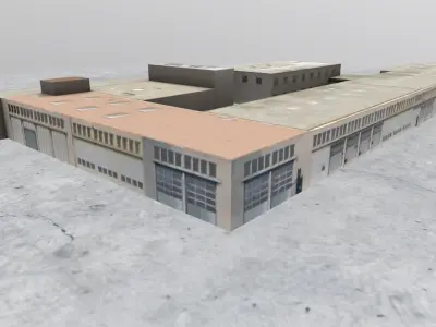 LFMN Technical Building Low-poly 3D model
