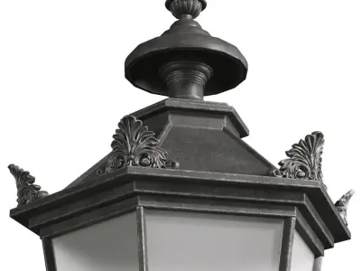 Classic street Outdoor landscape wrought  light Lamp Lantern  3D model