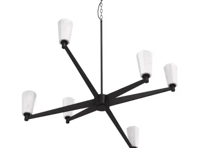 Progress lighting tosca six light chandelier 3D model