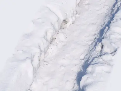 Ultra realistic Snow trail  Hq Scan 3D model