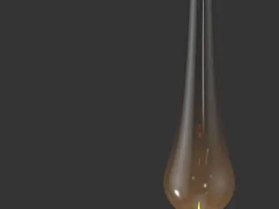 Victorian Gas lamp Low-poly 3D model