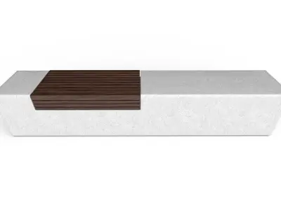 Bench  M02 Low-poly 3D model