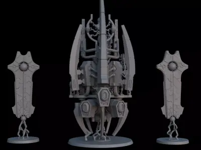 Cyber Lord Space Zombies King Of The Silent Moving Fortress 3D print model